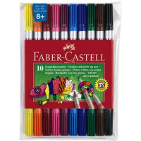 Фломастеры Faber-Castell двухсторонние, набор 10 цветов (Faber-Castell 51110) Уценка: дата пр-ва 04/2017