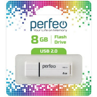 Носитель информации PERFEO PF-C01G2W008 USB 8GB белый BL1