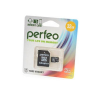 Носитель информации PERFEO microSD 32GB High-Capacity (Class 10) с адаптером BL1