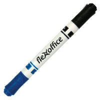 Маркер для доски Flexoffice двусторонний, 2,5 мм., Синий/Черный (FLEXOFFICE FO-WB05 BL/BK)