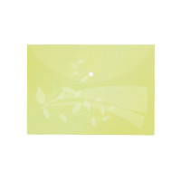 Папка конверт с кнопкой FlexOffice А4 (340x240мм), 0,12 мм, желтая (FlexOffice FO-CBF02 YELLOW)