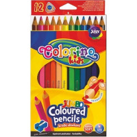 Набор цветных карандашей Colorino Kids Jumbo трехгранные, с точилкой, 12 цветов (Colorino 15530PTR)