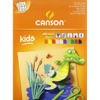 Альбом цветной бумаги Canson Kids для детского творчества 24x32 см., 10 л, 185 гр., склейка (Canson 400015601, 400018479)