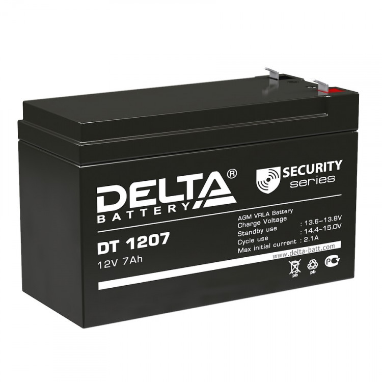 Energon DT1207 Аккумулятор DELTA DT 1207, 12 / 7 В / Ач, 151х65х102 мм