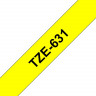 Brother TZE631 Плёнка для наклеек Brother TZE-631 чёрный шрифт на жёлтой основе, 12мм*8м