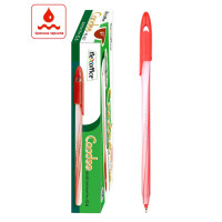 Ручка шариковая Flexoffice Candee 0,6 мм., цвет корпуса красный, Красная, Комплект 12 шт. (FLEXOFFICE FO-027 RED)