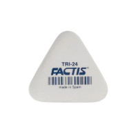 Ластик FACTIS TRI 24 (Испания), 51х46х12 мм, белый, треугольный, мягкий, синтетический каучук (FACTIS TRI-24)