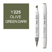 Маркер спиртовой ShinHanart Touch Twin Brush Y225 Зеленый оливковый темный (ShinHanart 1210225)