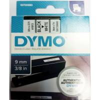 DYMO S0720680 Картридж с лентой DYMO 9 мм х 7м. , пластик , черный на белой ленте