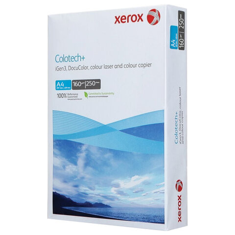 Xerox 003R94656 Бумага XEROX Colotech Plus Blue 160г, A4, 250 листов (в кор. 5 пач.) (!см. также 003R98852)