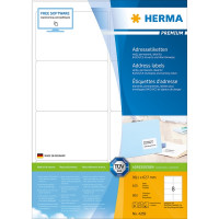 HERMA 4269 (круглые углы) Этикетки самоклеющиеся Бумажные А4, 99.1 x 67.7, цвет: Белый, клей: перманентный, для печати на: струйных и лазерных аппаратах, в пачке: 100 листов/800 этикеток