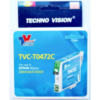 Techno Vision C13T04724A10 Совместимый картридж голубой T0474 для Epson Stylus C63/65/CX3500 (Techno Vision TVC-T0472C) Использовать до 05/2007