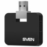 Хаб SVEN HB-677, USB 2.0, 4 порта, порт для питания, черный, SV-017347