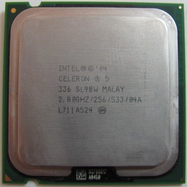 Процессор Socket 775 Intel Celeron D 336 SL98W 2.80GHz/256/533/04A Уценка