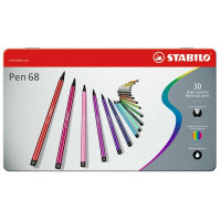 Набор Фломастеров Stabilo Pen 68 30 Цв, Металлический Футляр (STABILO 6830-6)