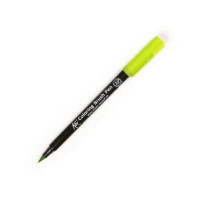 Маркер акварельный KOI Coloring Brush Pen, художественный, кисть, цвет 27 Yellow Green (Sakura XBR#27)