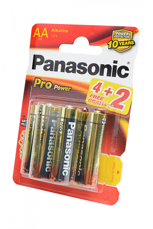 Батарейка Panasonic Pro Power LR6PPG/6BP 4+2F LR6 4+2шт BL6 (Комплект 6 шт.)