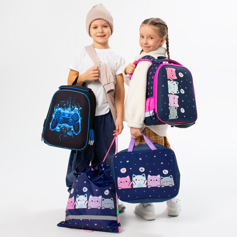 Ранец BRAUBERG KIDS START, 1 отделение, 2 кармана, Anti-gravity, 35х26х13 см, 273150