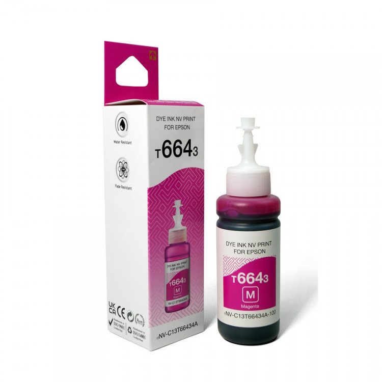 NV Print NVP-C13T66434A Чернила T6643 (NV-C13T66434A) для аппаратов Epson (70 ml) Magenta (в коробке) совместимые