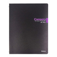 Тетрадь А5 на 4-х кольцах, клетка, 80 листов Comix Compera Bond цвет черный/фиолетовый (COMIX CRA53074 BLK/PU)