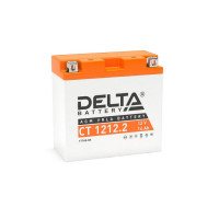 Energon Delta CT 1212.2 Мото аккумулятор DELTA CT 1212.2 (12В / 14Ач, Тип: AGM, Клемма: Болт + гайка Ø 6 мм, ДхШхВ: 151х71х146, срок службы: 5 лет, Гарантия: 1г, вес: 3,77кг)