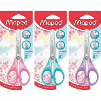 Ножницы Maped Essential Soft Pastel 13 см Детские, с прорезиненными ручками и закругл. лезвиями, симметричные, пастельные цвета (Maped 464411)