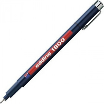 Ручка капиллярная Edding 1800 (001) черный 0,1 мм Рапидограф edding-1800 profipen с круглым наконечником в металлической оправе. Свето и водостойкие пигментные чернила, нестираемые.