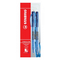 Ручка Шариковая Автоматическая Stabilo Liner 308 F Цвет Чернил Синий 2 шт. В Блистере (STABILO 308/41-2B)