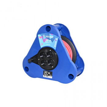 Силовой удлинитель КОСМОС YKTKsm30m-4g(2.5) 30м (на катушке б/зем) 4 розетки (ПВС 2х2,5) Тип: Sp+4Rs/AH-16A-30Цена: за 1 шт.