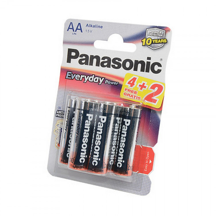 Батарейка Panasonic Everyday Power LR6EPS/6BP 4+2F LR6 4+2шт BL6 (Комплект 6 шт.)