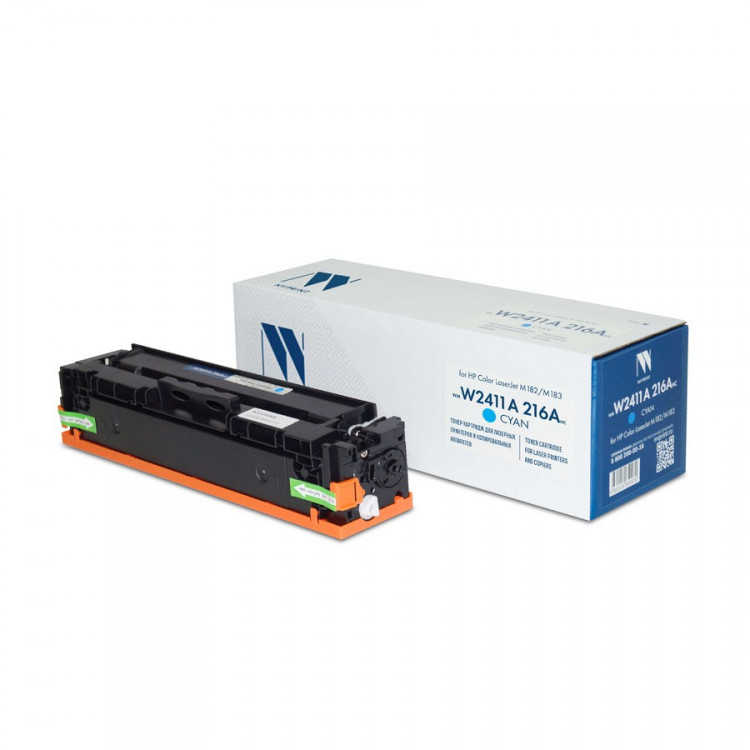 NV Print NVP-W2411A-216ANCC Картридж совместимый NV-W2411A 216A Cyan (БЕЗ ЧИПА) для HP Color LaserJet M182 / M183 (850k)