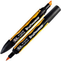 Маркер спиртовой Winsor & Newton Brushmarker двухсторонний, цвет 225 Pumpkin (Winsor & Newton 0204225)