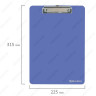 Планшет BRAUBERG SOLID A4 (315х225 мм) пластик, 2 мм, сверхпрочный с прижимом, синий, 1 шт. (BRAUBERG 226823)
