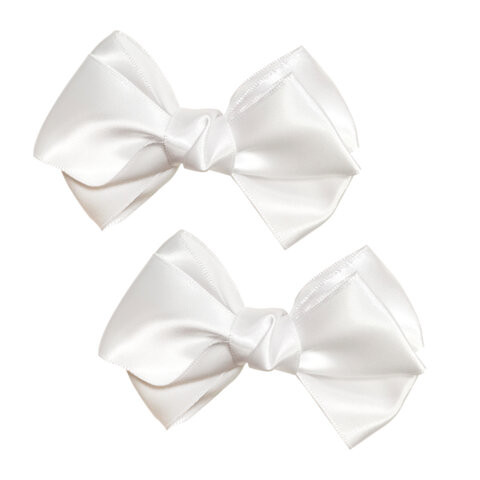 Бант для волос НАБОР 2 шт. и 1 шт., 10х8 см, на заколке, белый, АССОРТИ, MONTE VITA (МОНТЕ ВИТА), 457119
