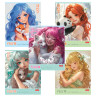 Тетрадь А5 48 л., HATBER скоба, клетка, Soft-touch ламинация, 