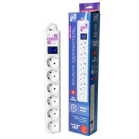 Сетевой фильтр POWER CUBE SPG(5+1)-16B-3М 5+1 (3м) 3500 Вт (ПВС 3х1,5) белый BL1