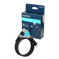 Кабель USB ROBITON P26M 4in1 USB A - TYPE-C/USB A - 8pin/TYPE-C - TYPE-C/TYPE-C - 8pin, 1м, магнитный, серый BL