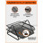 Лоток для бумаг ORANGE PEEL горизонтальный металлический черный, 2 секция (ORANGE PEEL HY62002 BK)