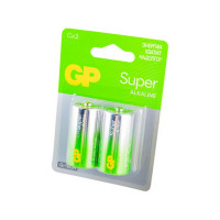 Батарейка GP Super GP14AA21-2CRSBC2 G-TECH LR14 BL2 (Комплект 2 шт.)