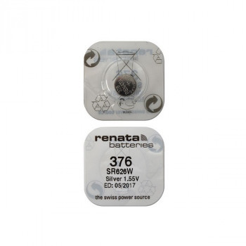 Батарейка RENATA SR626W  376, Уценка: использовать до 03/2017 Тип: S626H (Цена указана за 1 Элемент питания . Упаковка: 1/10/100/5000 шт.)