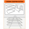 Лоток для бумаг ORANGE PEEL горизонтальный металлический черный, 3 секции (ORANGE PEEL HY62001A BK)