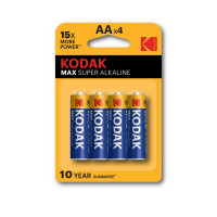 Батарейка Kodak MAX Super Alkaline LR6 BL4 (Комплект 4 шт.)