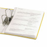 Папка-регистратор BRAUBERG с покрытием из ПВХ, 80 мм, с уголком, желтая (удвоенный срок службы), 227194