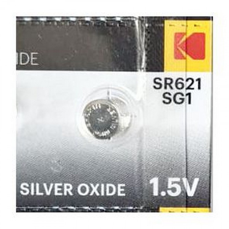 Батарейка Kodak MAX Silver Oxide SG1-SR621 364  SR621SW (0%Hg) Отрывной блок 1 шт