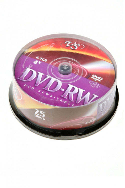 Перезаписываемый компакт-диск VS DVD-RW 4.7 GB 4x CB/25 (Комплект 25 шт.)