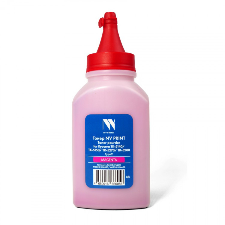 NV Print NVP-Kyo5140-Type2-85gM Тонер для Kyocera ТК-5140 / ТК-5150 / ТК-5270 / ТК-5280 Type2 (85г) Magenta совместимый