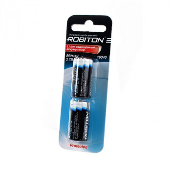 Аккумулятор ROBITON 16340 550мАч 3.7В с защитой BL2 (Комплект 2 шт.) Тип: Li-INR550-16340Цена: за комплект