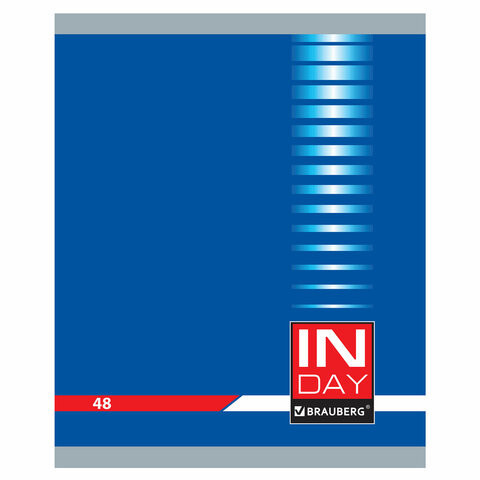 Тетрадь А5, 48 л, BRAUBERG INDAY, клетка, обложка картон, ассорти, 1 шт. (BRAUBERG 400518)