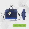 Сумка для документов STAFF MANAGER на молнии с карманом, полиэстер, синяя, 32х37х5 см, 228346