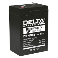 Energon Delta DT 4045 Аккумуляторная батарея DELTA DT 4045 (4В / 4,5Ач, Тип: AGM, Клемма: F1, ДхШхВ: 70х47х101мм (Полная высота: 105мм), срок службы: 5 лет, Гарантия: 1г, вес: 0,5кг)